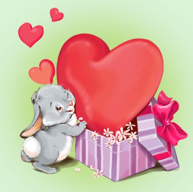 Tatil kartı Sevgililer günü için