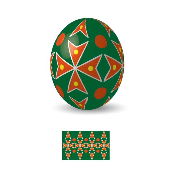 Velikonoční vajíčko s ornamenty — Stockový vektor