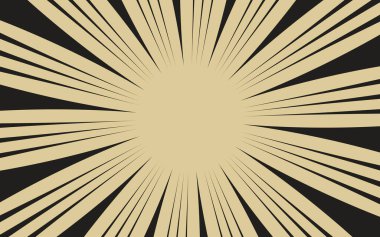 Kart Retro grafik vektör dokusu için klasik siyah radyal çizgiler arka plan dikdörtgen dövüş damgası