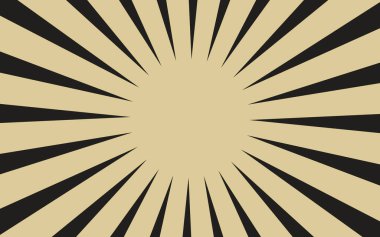 Kart Retro grafik vektör dokusu için klasik siyah radyal çizgiler arka plan dikdörtgen dövüş damgası