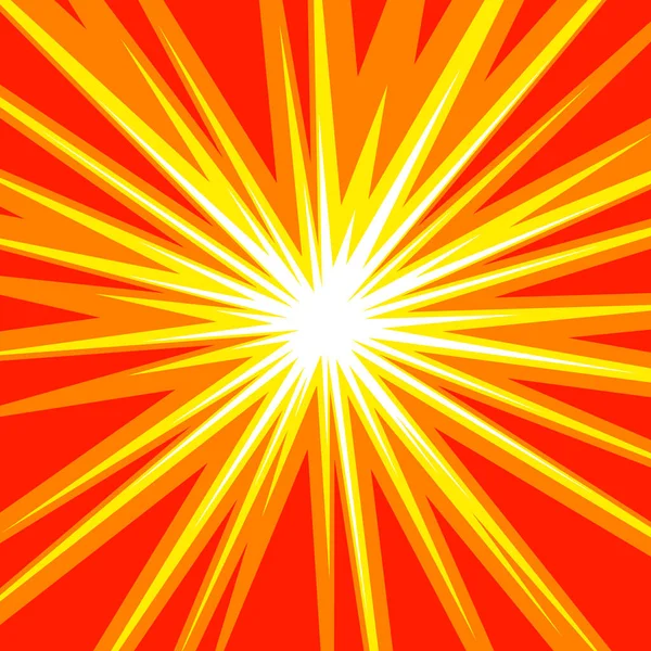Sluneční Paprsky Nebo Hvězda Výbuch Element Čtvercový Boj Razítko Pro — Stockový vektor