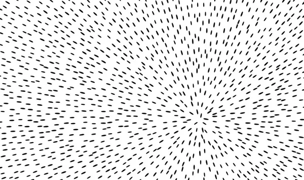 Stralende Zwarte Concentrische Deeltjes Witte Achtergrond Zonnestralen Ster Burst Element — Stockvector