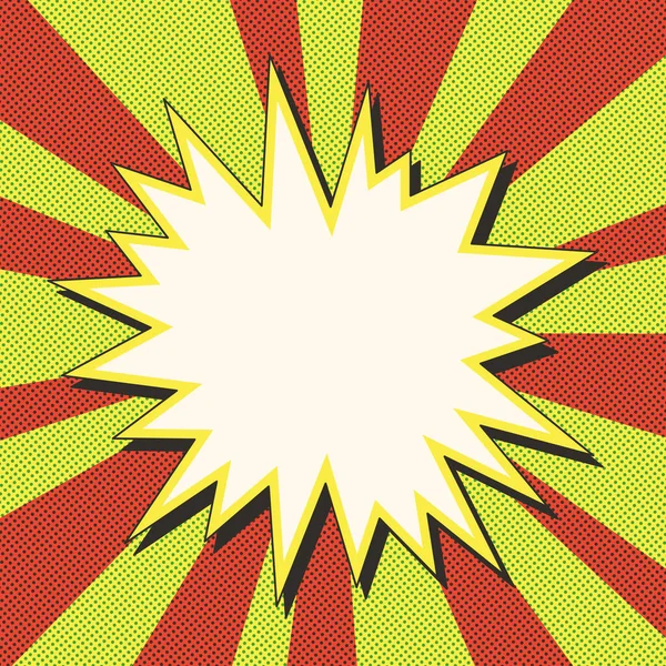 Çizgi roman patlama vektörü illüstrasyon Retro pop sanat konuşma baloncuğu ile noktalar Kare dövüş damgası Süper kahraman aksiyon çerçeve arka planı güneş ışını veya yıldız patlaması elementi