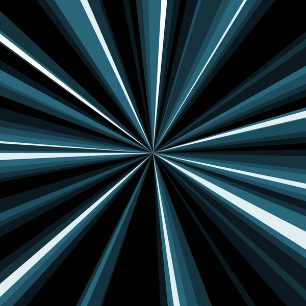 Zoom Effect Radial Blue Concentric Strips Sun Ray Star Burst — Stock Vector