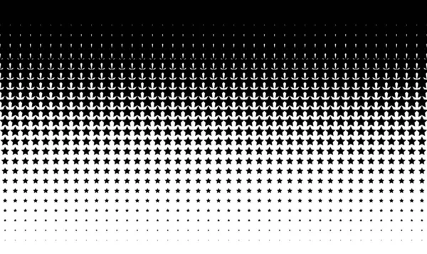 Gradiënt Achtergrond Met Sterren Halftone Dots Ontwerp Lichteffect Vector Geïsoleerd — Stockvector