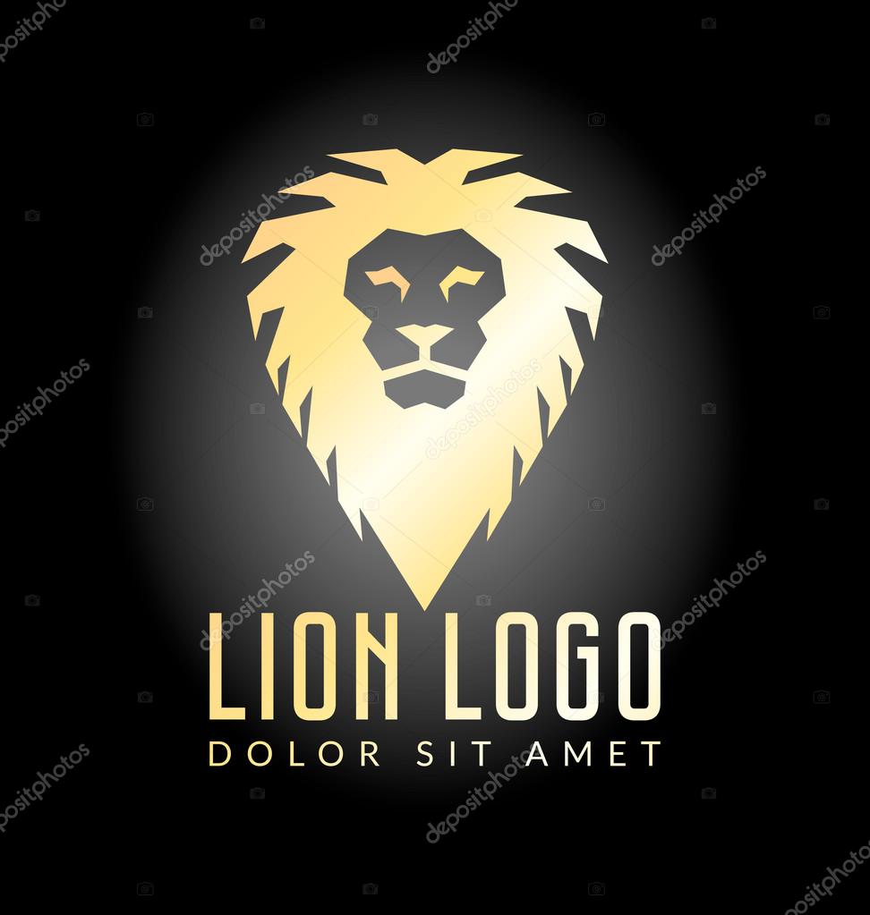 Company Logo Design Lion S Head Template Logotype Gold Lion On Black Background Vector Sign Concept Illustration For Business Card Invitation Mascot Tattoo And T Shirt Graphic Stock Vector Image By C Alexeyblogoodf