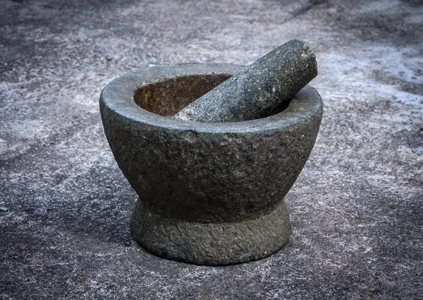 Stone mortar and pestle — Stock Photo, Image