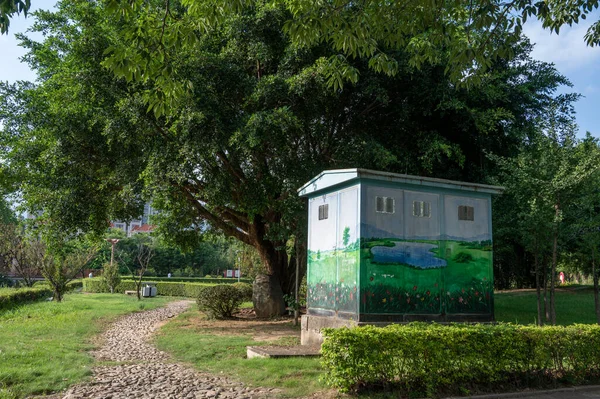 Instalaciones Apoyo Espacio Verde Del Parque — Foto de Stock