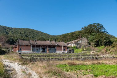 Geleneksel Çin Budist tapınaklarının genel görünümü