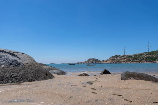 Mer Sous Ciel Bleu Les Plages Propres Eau Mer Ainsi — Photo