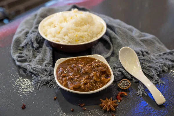 Traditionelle Chinesische Snacks Mit Bezug Rindfleisch Und Meeresfrüchten — Stockfoto