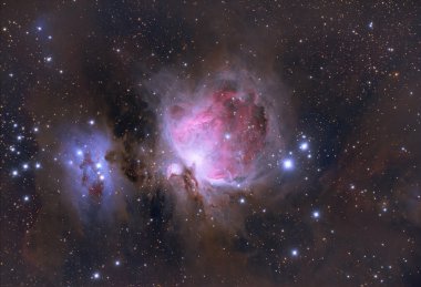 Orion Nebula in Orion constellation clipart