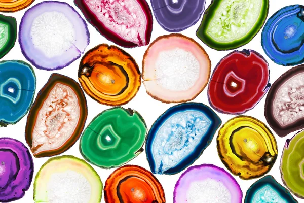 Renkli mozaik arkadan aydınlatmalı akik taştan