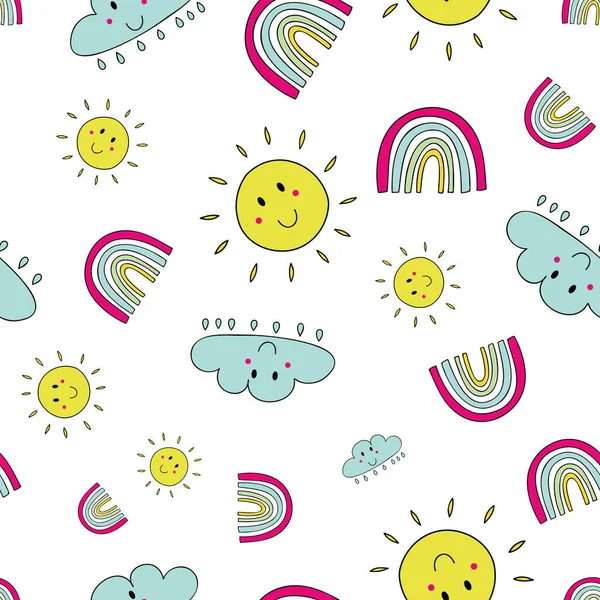 Vector beyaz mutlu gün kusursuz desen arka planı. Kumaş, hatıra defteri ve duvar kağıdı projeleri için mükemmel..