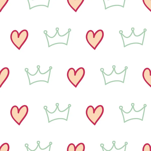 Vector white kraliçem ve kalbimin kusursuz bir geçmişi var. Yüzey Deseni.