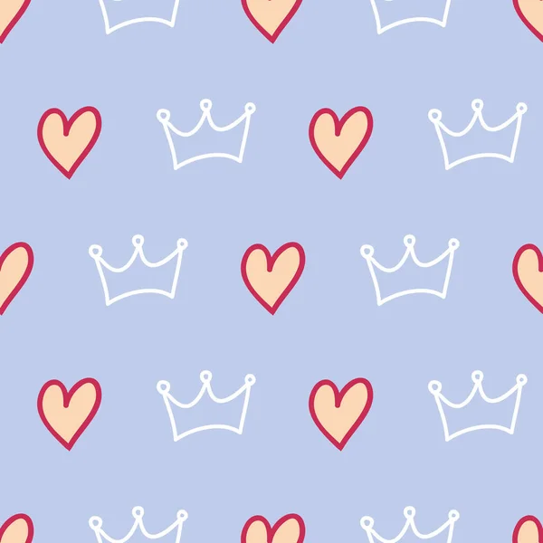 Vektör mavisi kraliçem ve kalbimin kusursuz bir geçmişi var. Yüzey Deseni.