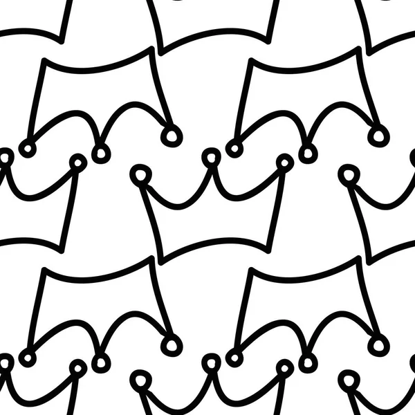 Siyah ve beyaz vektör kraliçem ve kalbim kusursuz model. Yüzey Deseni.