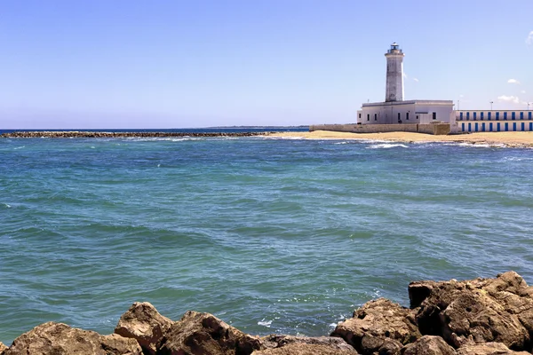 Phare sur la plage, Salento — Photo