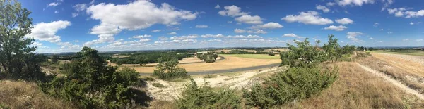 Panorama Steppe Landscape Sunny Summer Day — Stock Photo, Image