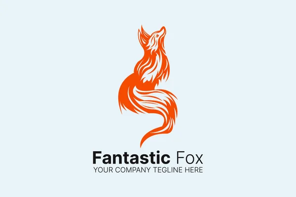 Fantastik Tilki Logosu Tasarım Şablonu