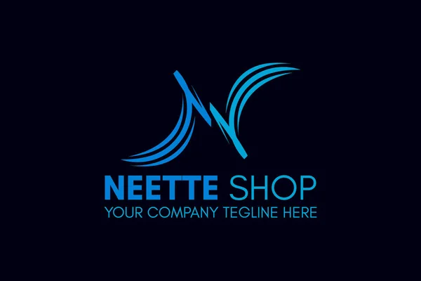 Neete Shop N Letter Logo Tasarım Şablonu