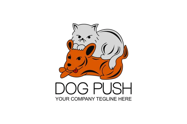 Köpek İtiş Logosu Tasarım Şablonu
