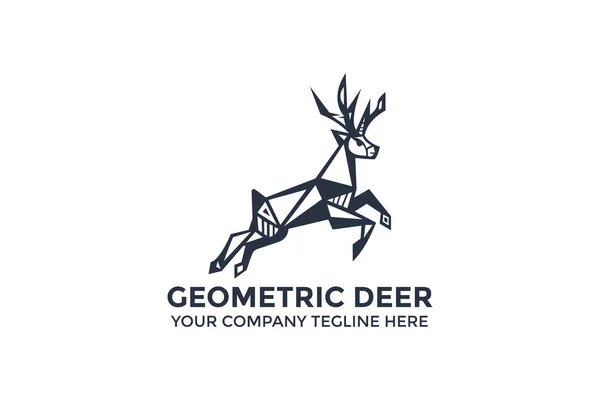 Geometrik Geyik Logosu Tasarım Şablonu