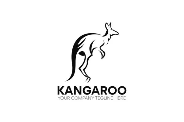 Kanguru Hayvan Logosu Tasarım Şablonu