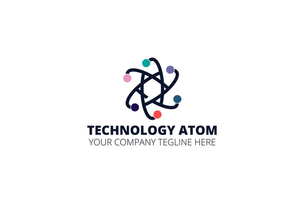 Yaratıcı Teknoloji Atom Logosu Tasarımı
