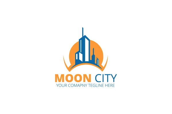 Modern Ay Şehri Logo Tasarımı