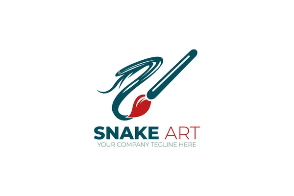 Yaratıcı Yılan Sanat Logosu Tasarımı