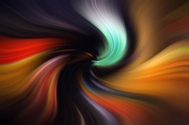 Dalgaların Renklerinin Zarifi. Soyut Çizim Sanatı