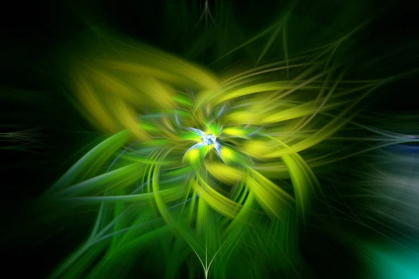 Güzel yeşil yapraklar. Soyut Sanat