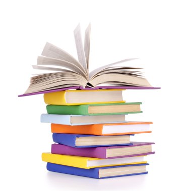 kitap yığını ile kompozisyon.