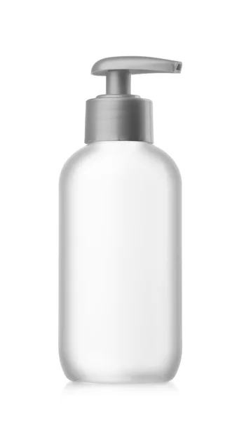 Білі пластикові пляшки — стокове фото