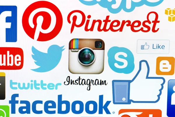 Samling av sociala medier — Stockfoto