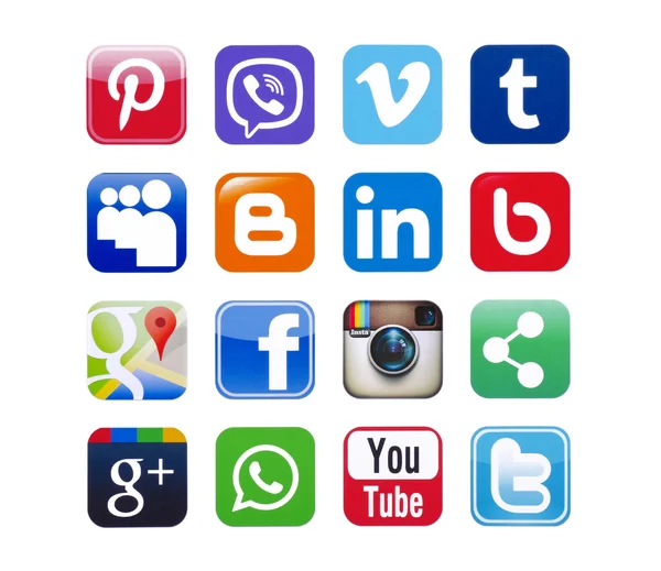 Popular social media — Stock Photo, Image