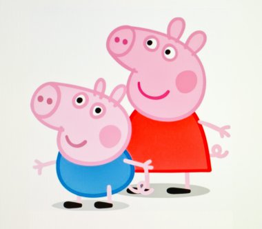 Pepa domuz ve kardeşi George, pc ekran.