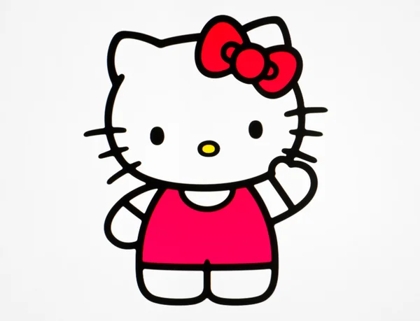 Hello Kitty на экране монитора — стоковое фото