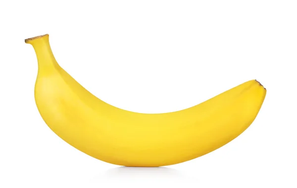 Banana madura fresca isolada sobre fundo branco — Fotografia de Stock