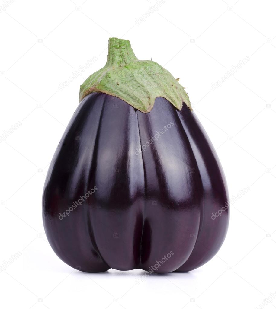 Beautiful eggplant isolated on white background