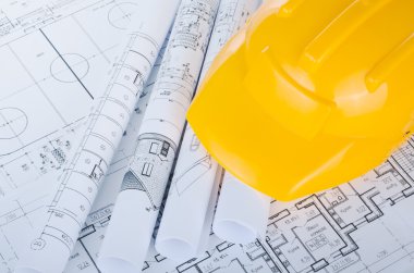 Kask inşaat çizimleri.