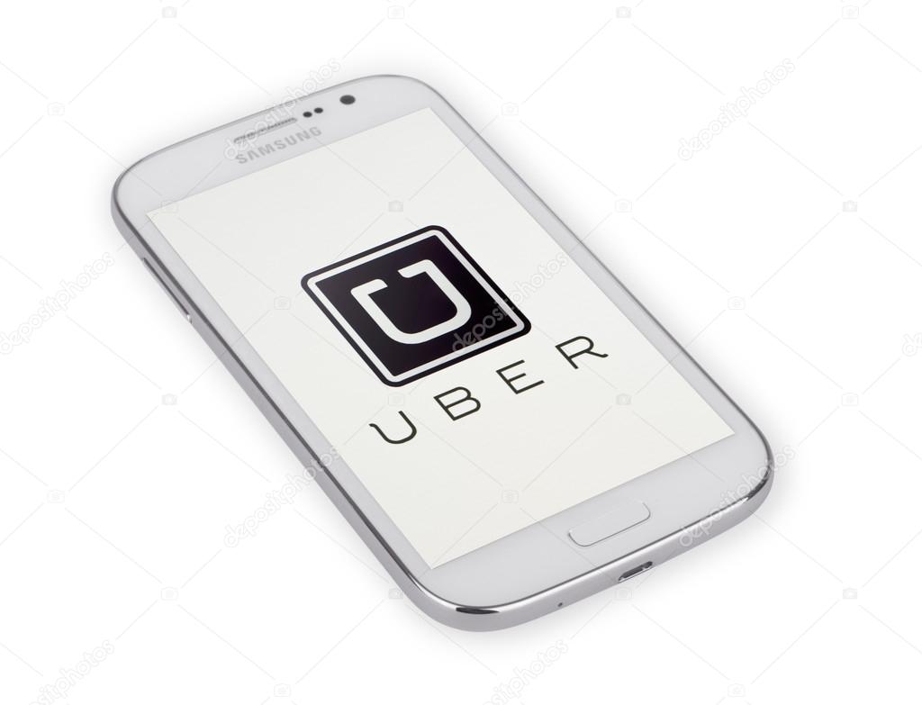 KIEV, UKRAINE - APRIL 02, 2015: Uber  mobile apps. Uber - Company of San Francisco, established under the eponymous mobile application for searching, calling and paying a taxi or private drivers.