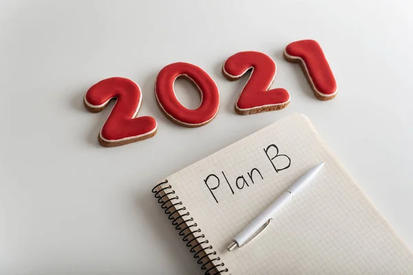 Figures 2021 Carnet Avec Inscription Plan Concept Plan Sauvegarde — Photo