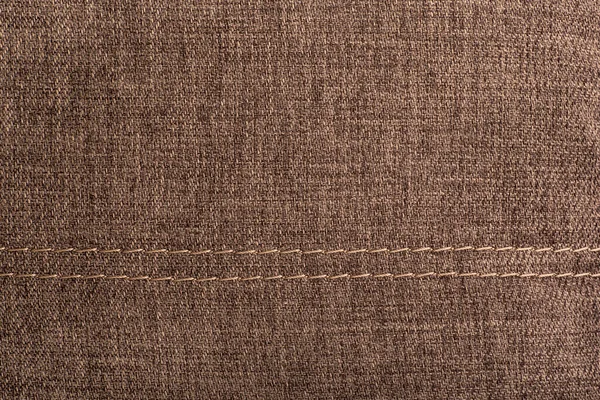 Superficie Textil Con Costura Fondo Marrón Texturizado — Foto de Stock