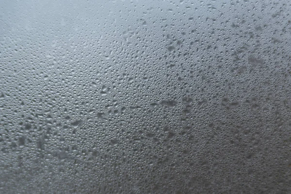 Window Glass Drops Water Abstract Gray Background Drops Stains Inclement — Stock Photo, Image