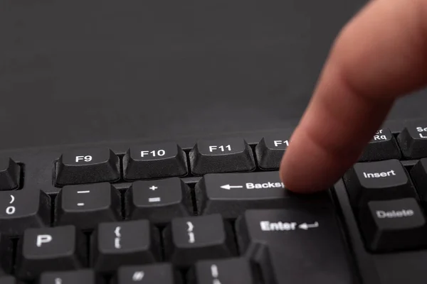 Backspace Button Computer Keyboard Keyboard Macro — Stock Photo, Image