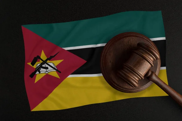 Les Juges Marteau Drapeau Mozambique Droit Justice Droit Constitutionnel — Photo