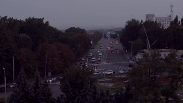 Autostrada serale vicino alla tangenziale — Video Stock