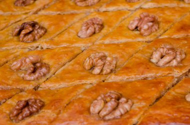 Bal Baklava, geleneksel Türk tatlılar. Yakın çekim